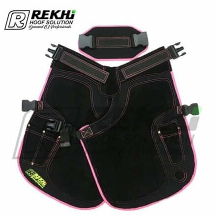 Podkovářská zástěra 59 cm - růžový lem Podkovářská zástěra 59 cm - růžový lem